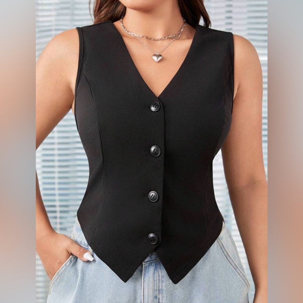 SHEIN Curve Women's Suit Vest